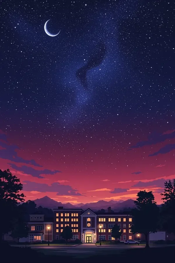 555电影 晚自习后的星空 封面